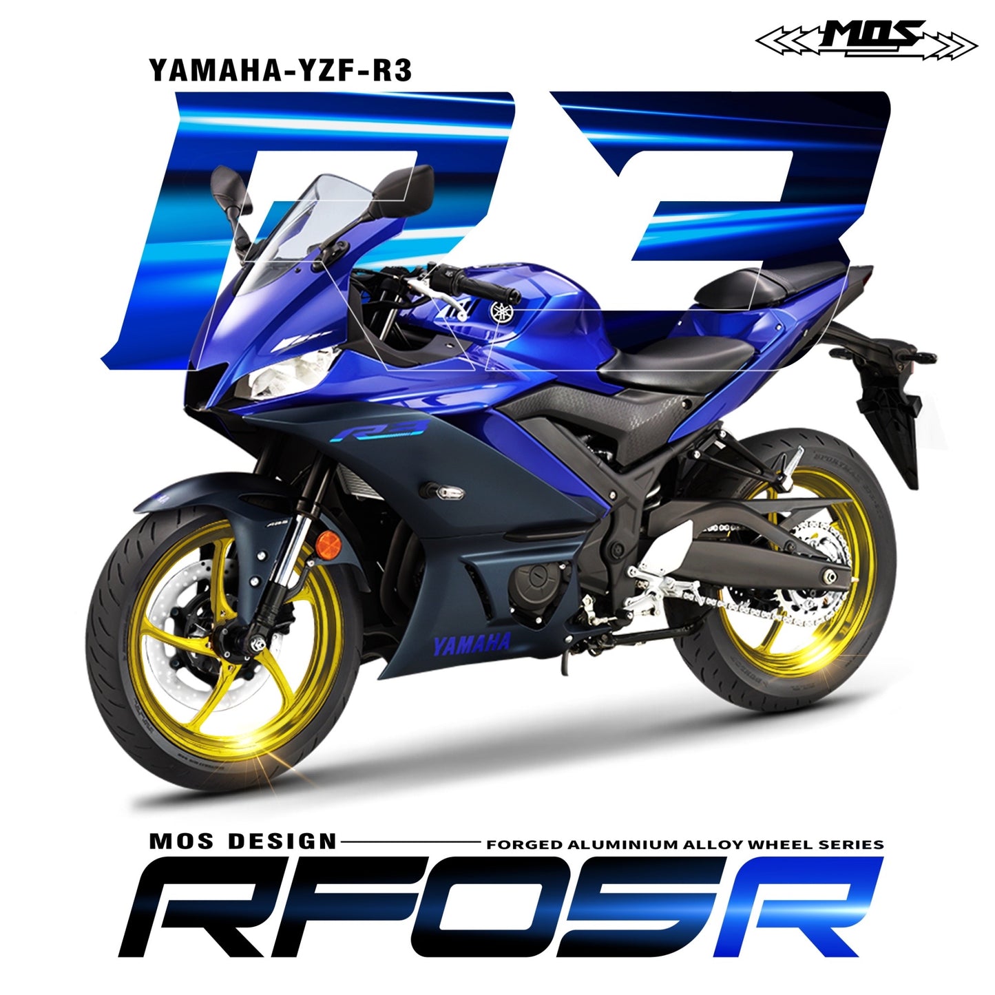 Forged Aluminum Alloy Wheel RF05R for Yamaha YZF-R25 / YZF-R3 / MT-25 / MT-03 ABS 2015-2025