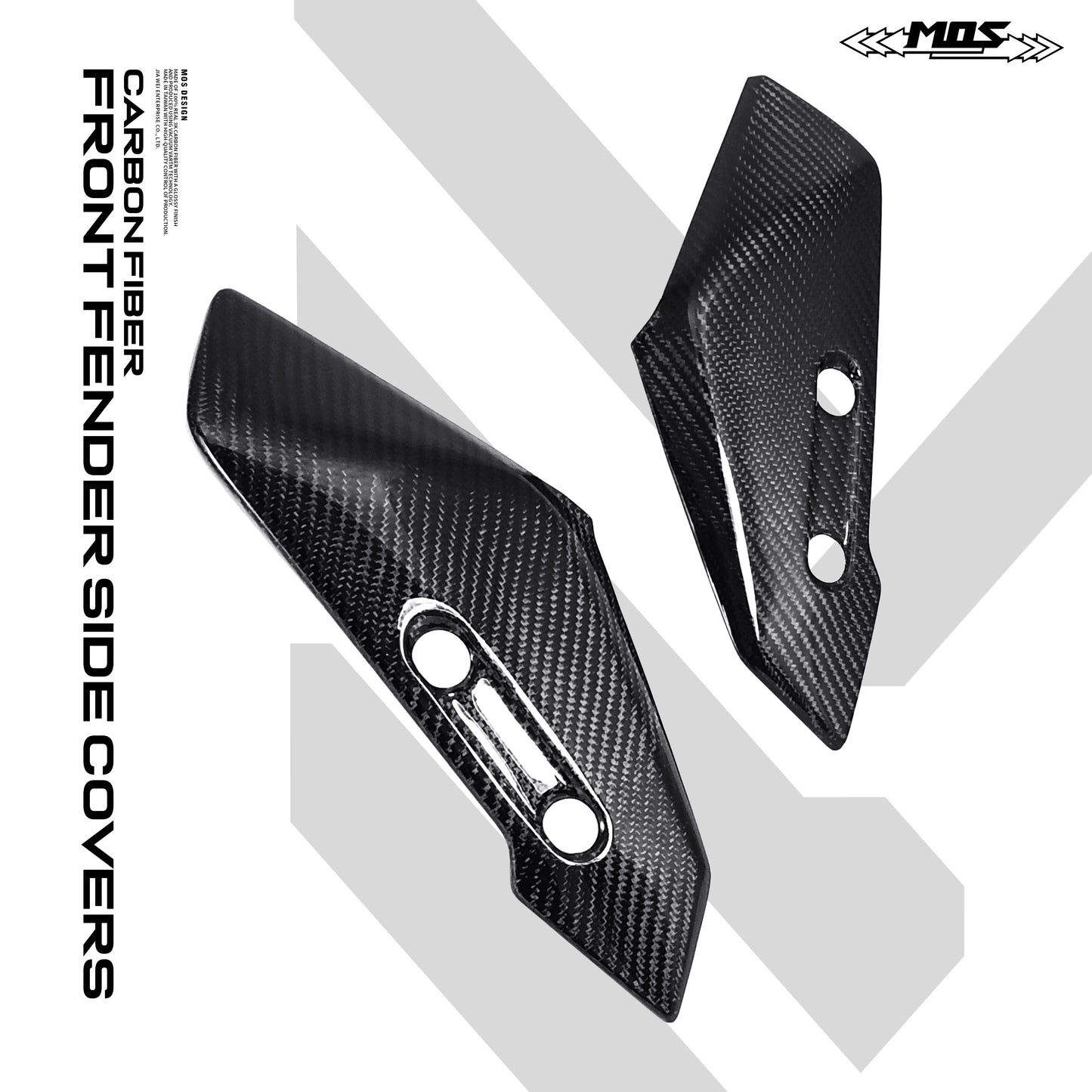MOS Carbon Fiber Front Fender Side Covers for Yamaha TMAX 560 2022-2025