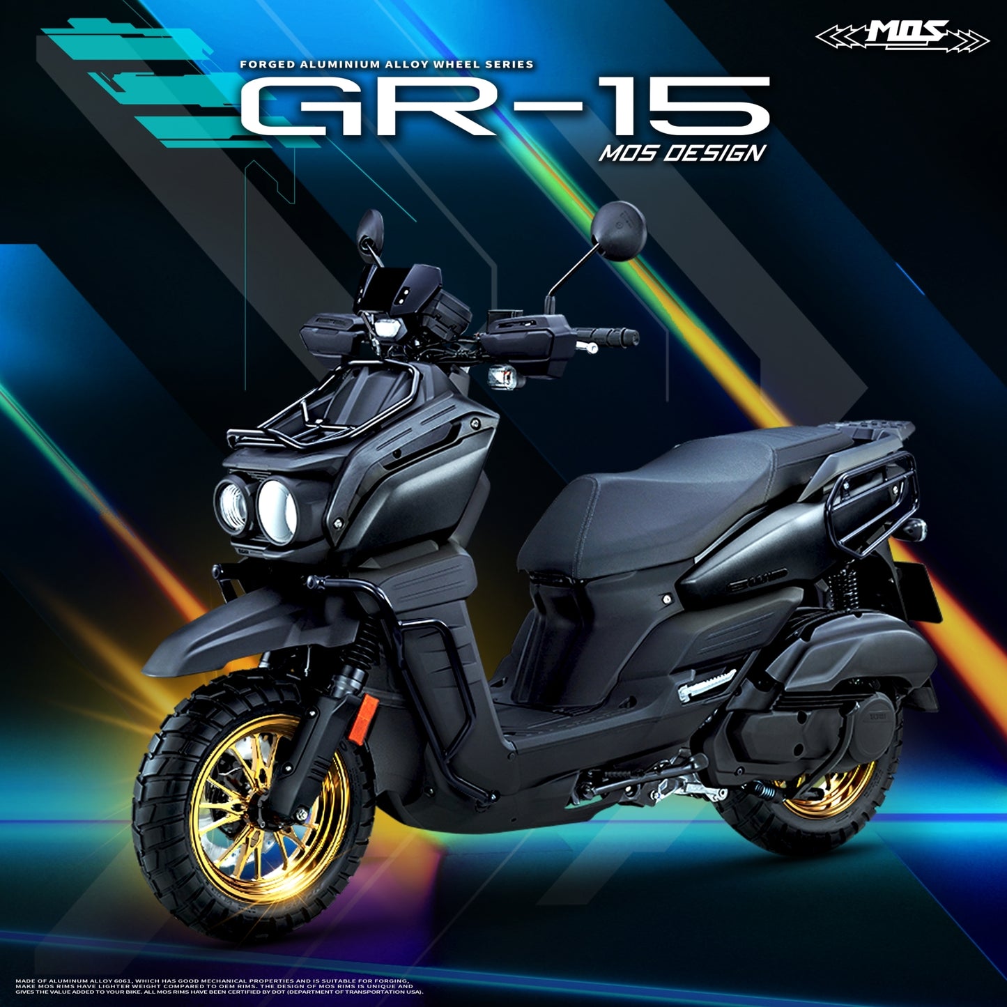 Forged Aluminum Wheel GR15 for Yamaha Zuma 125 2022-2025 / Cygnus Gryphus 2020-2025